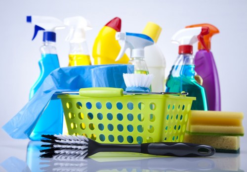 Professional carpet cleaning equipment prepared for a booked service