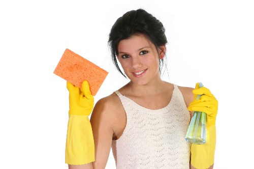 Stain removal and treatment on a living room rug