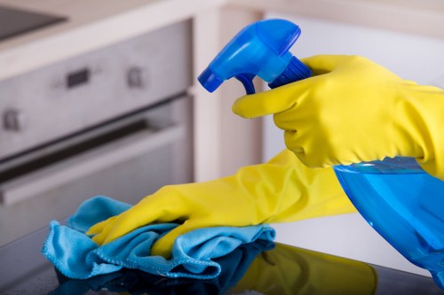 Post-cleaning area setup with safety and access considerations