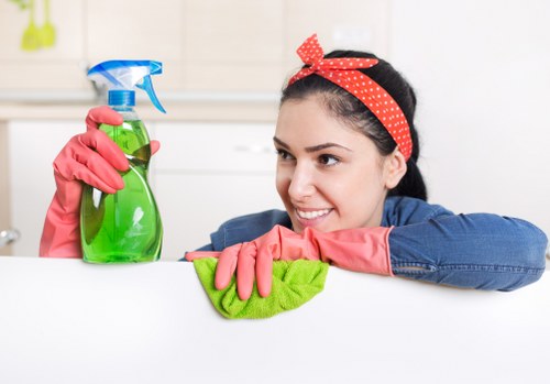Environmentally responsible carpet cleaning team planning greener operations