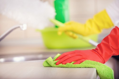 Charity donation of reusable textiles and supplies from a carpet cleaning service